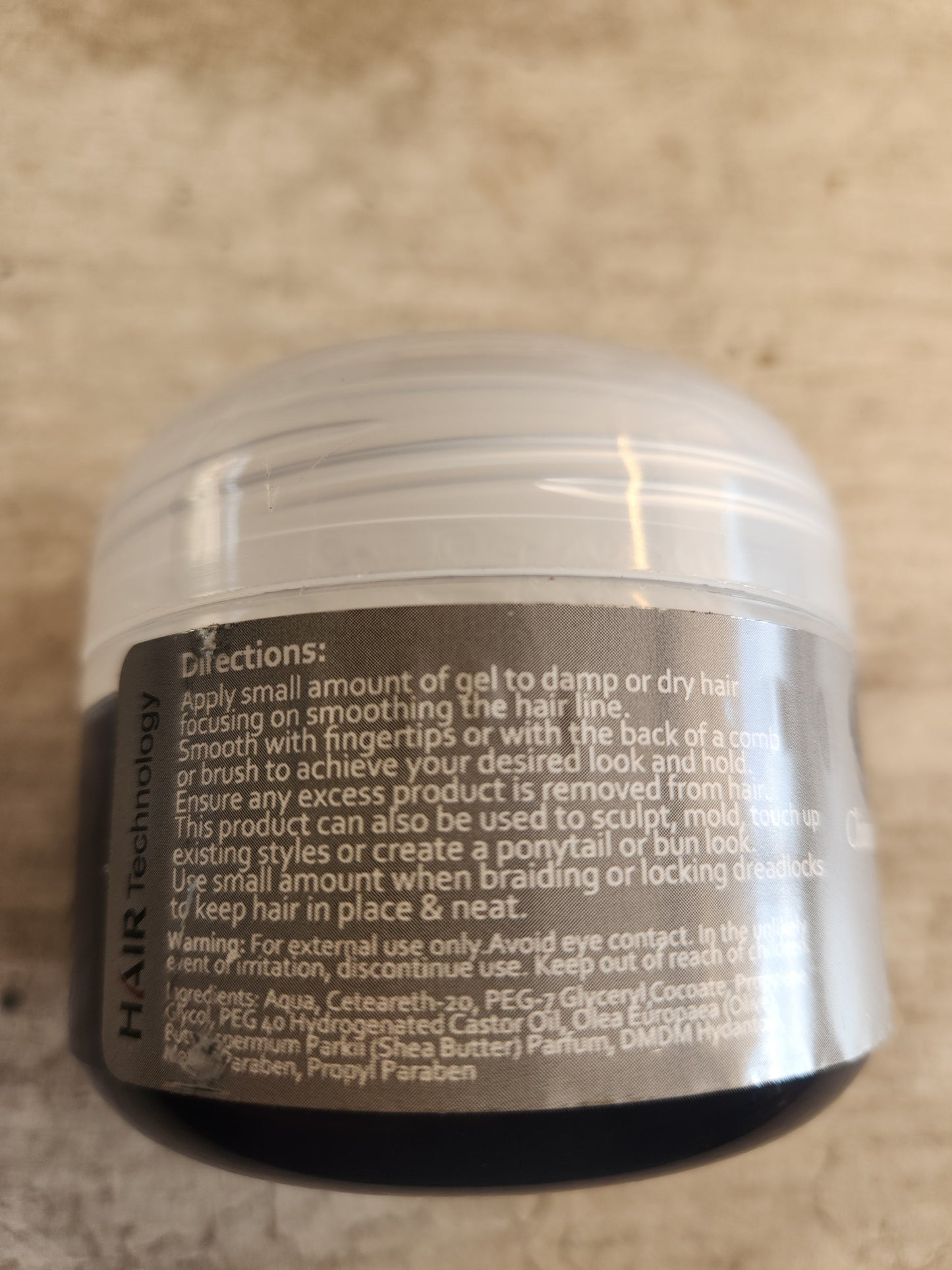 Hairline and Edge Holding Gel with Charcoal Oil 125ml
