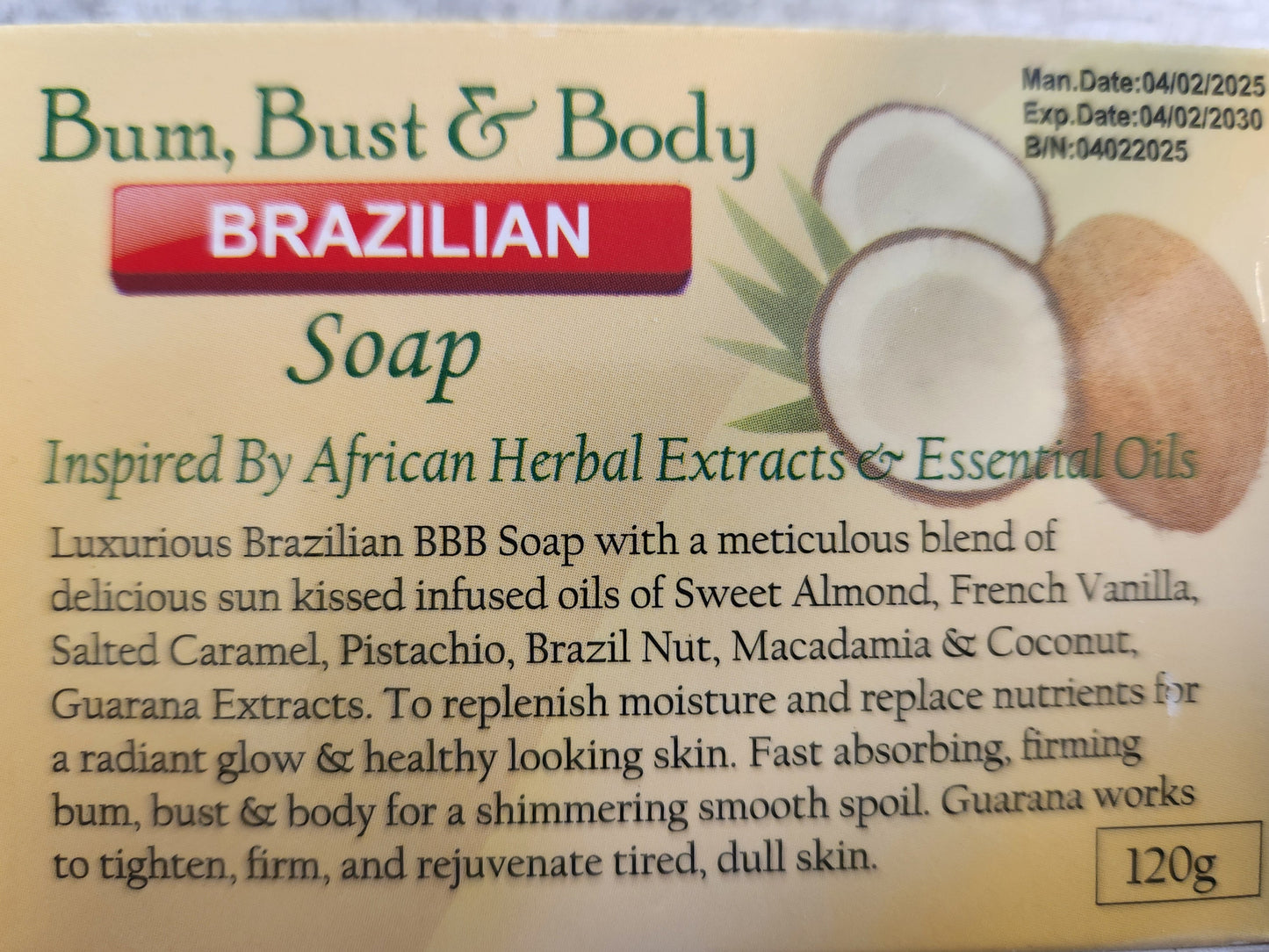Brazilian Bum,Bust & Body Soap